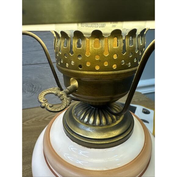 Vintage Accurate Casting Handpainted Hurricane Lamp 19” W/ 3-Way Switch - Picture 14 of 14